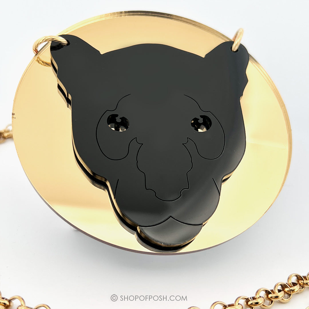 Black Panther Acrylic Statement Necklace