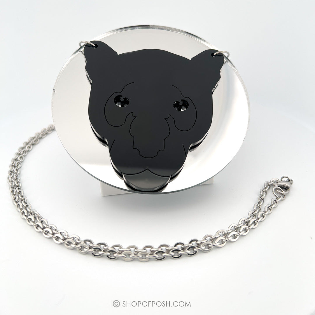 Black Panther Acrylic Statement Necklace